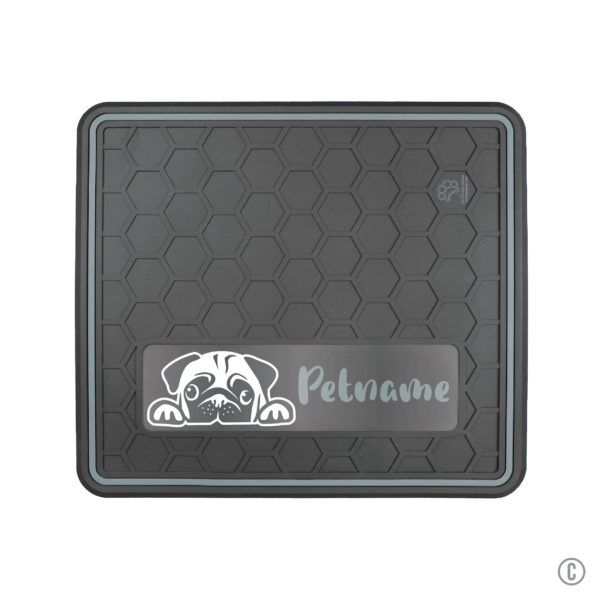 Dog or Cat Feeding Mat Multiple Colors "Tired Pug" Domed Design - Insert Your Pets Name - Image 10