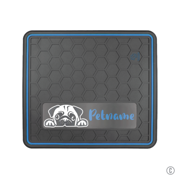 Dog or Cat Feeding Mat Multiple Colors "Tired Pug" Domed Design - Insert Your Pets Name - Image 6