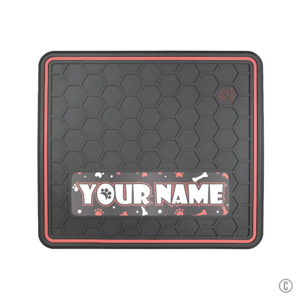 Dog or Cat Feeding Mat Multiple Colors "Paws N' Bones" Domed Design - Insert Your Pets Name