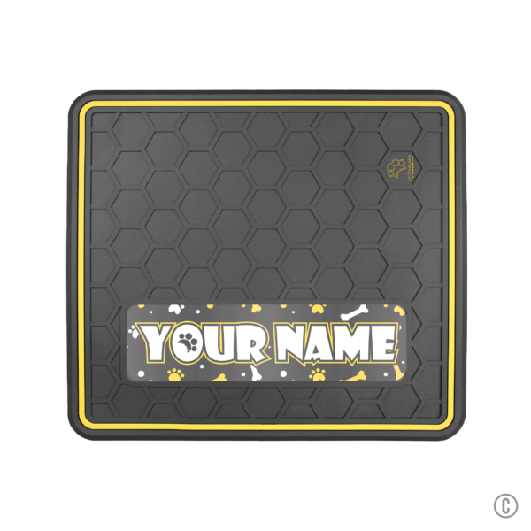 Dog or Cat Feeding Mat Multiple Colors "Paws N' Bones" Domed Design - Insert Your Pets Name - Image 2