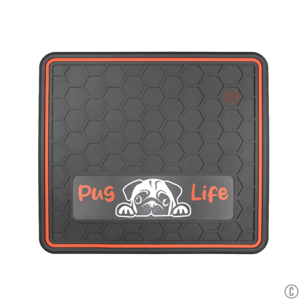 Dog or Cat Feeding Mat Multiple Color Options "Pug Life" Domed Design - Image 4